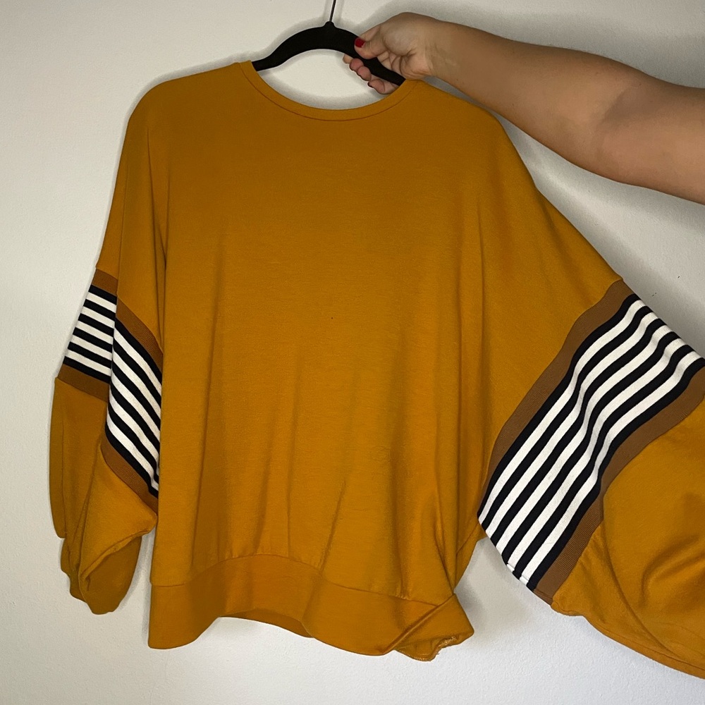 ZARA Puff Sleeves Mustard Sweater
